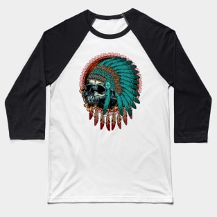 Indian Skull Head Baseball T-Shirt